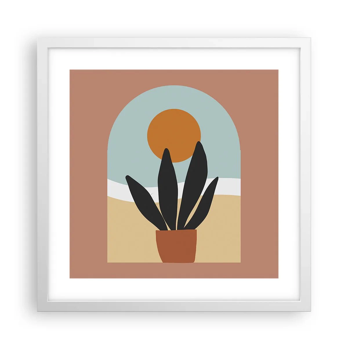 Poster in cornice bianca - Piccole gioie - 40x40 cm