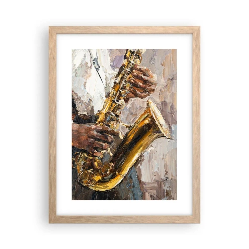 Poster in cornice rovere chiaro - Tempo di assolo - 30x40 cm
