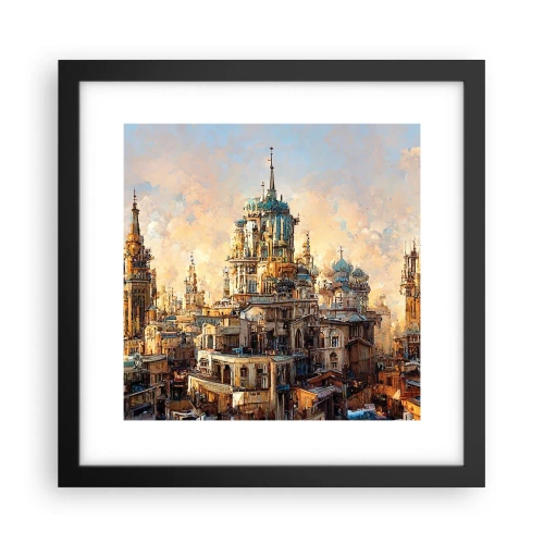 Poster in cornice nera - La città delle città - 30x30 cm