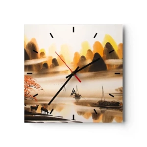 Orologio da parete - Orologio in Vetro - Oltre l'Estremo Oriente - 40x40 cm