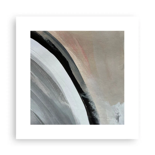Poster - Composizione: arco di nero e grigio - 30x30 cm