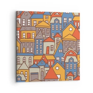 Quadro su tela - Stampe su Tela - Una casa dietro l'altra - 70x70 cm