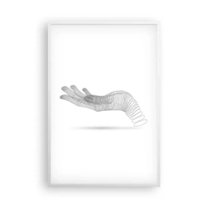 Poster in cornice bianca - Mano elastica - 61x91 cm