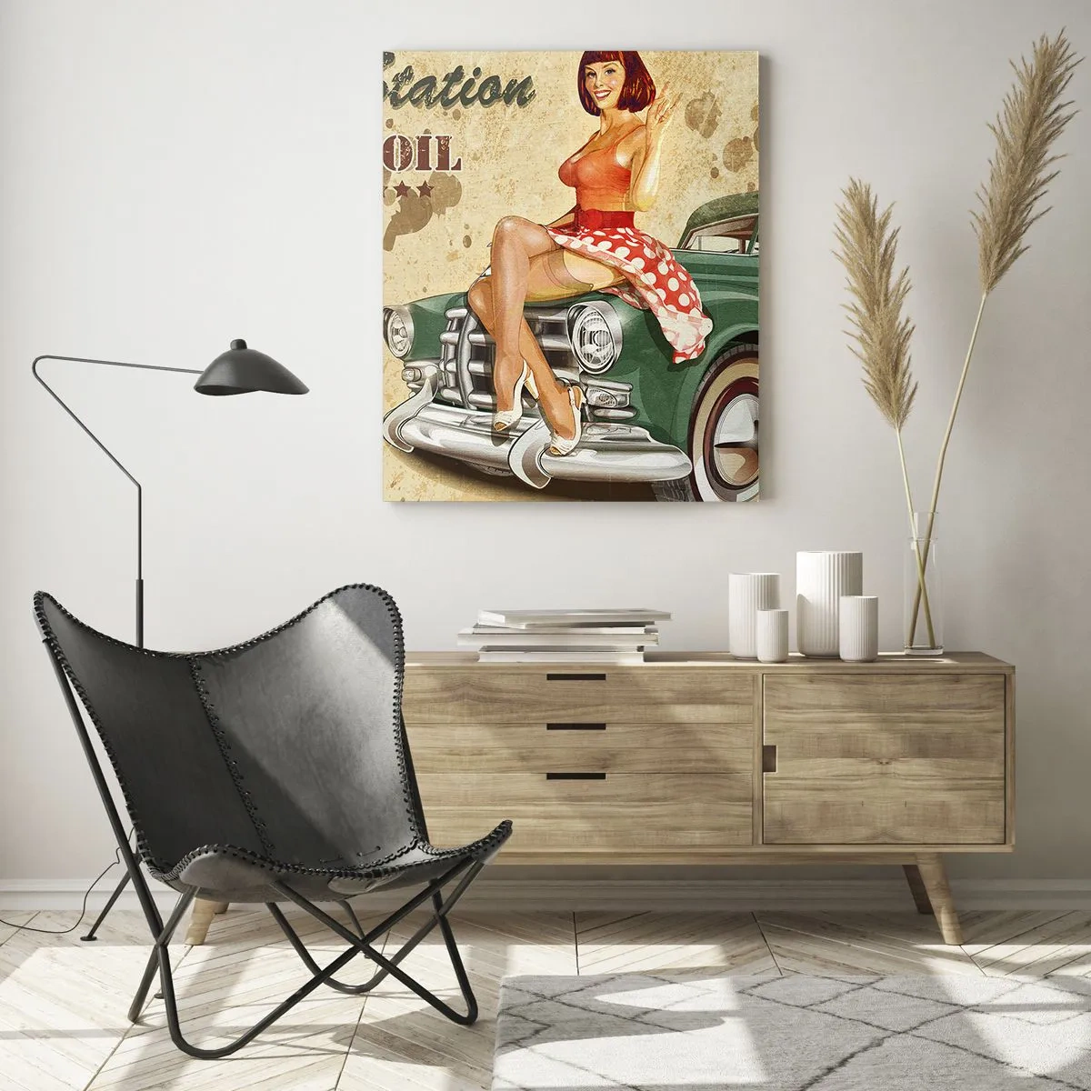 Quadro su vetro - I meravigliosi anni '40 - 50x70cm - I fantastici anni '40 - Decorazione murale moderna per soggiorno e camera da letto ARTTOR