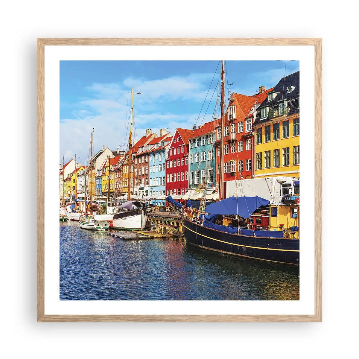 Poster in cornice rovere chiaro - Riva gioiosa - 60x60 cm