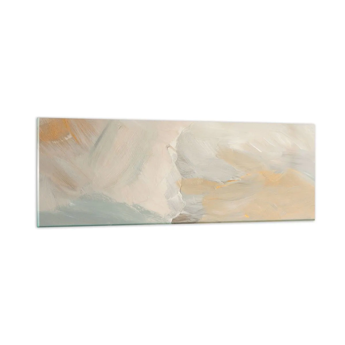 Quadro su vetro - Astrazione: il paese della mitezza - 90x30 cm