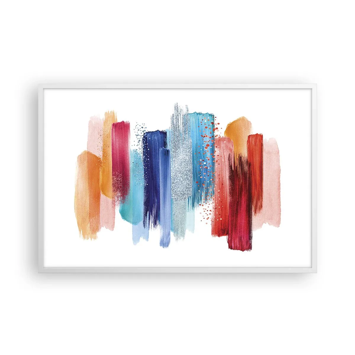 Poster in cornice bianca - In alto e in basso - 91x61 cm