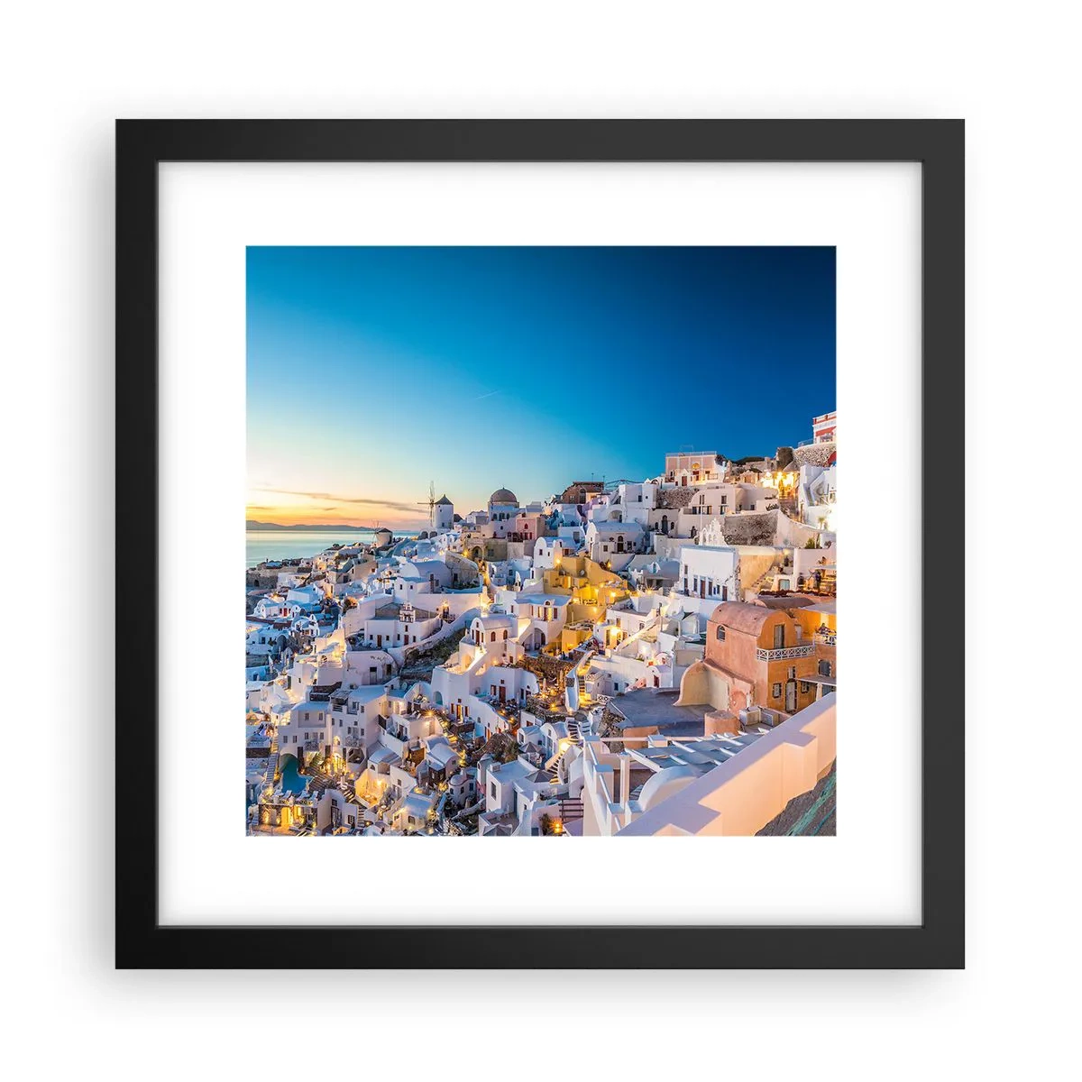 Poster in cornice nera - Essenza della grecità - 30x30 cm