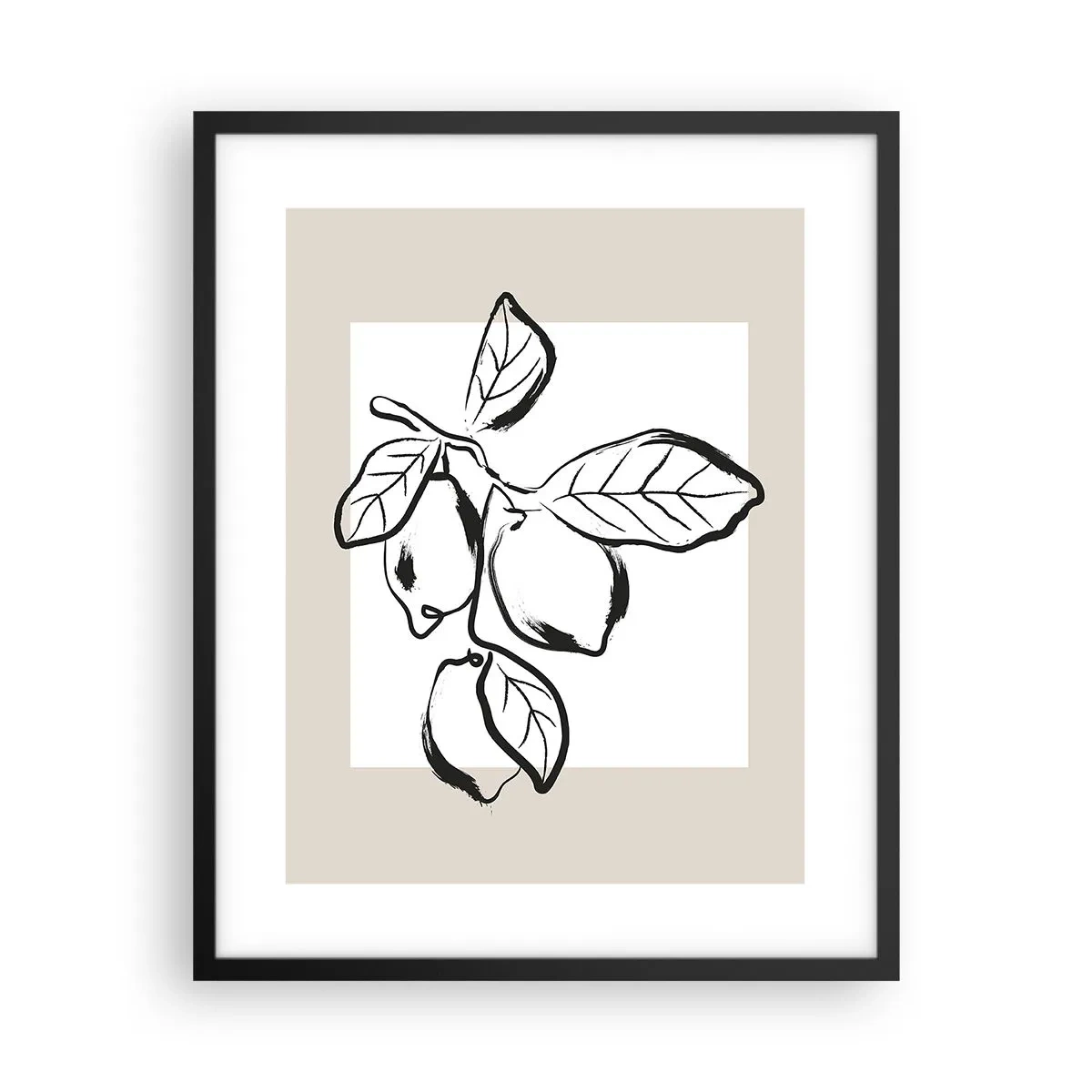 Poster in cornice nera - Dove i limoni maturano... - 40x50 cm