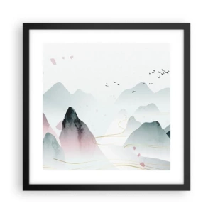 Poster in cornice nera - Oltre le cime - 40x40 cm