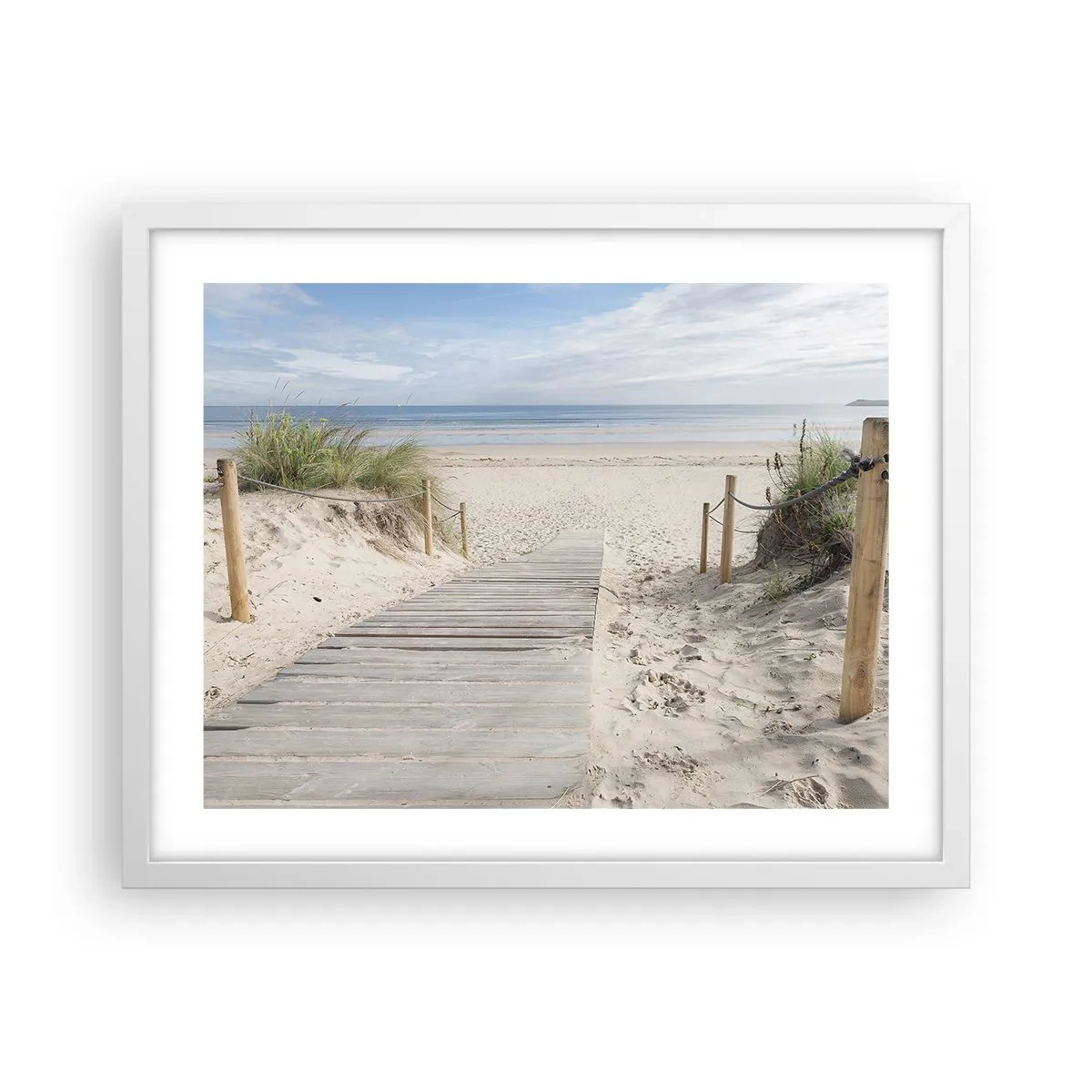 Poster in cornice bianca - Fino all'orizzonte - 50x40 cm