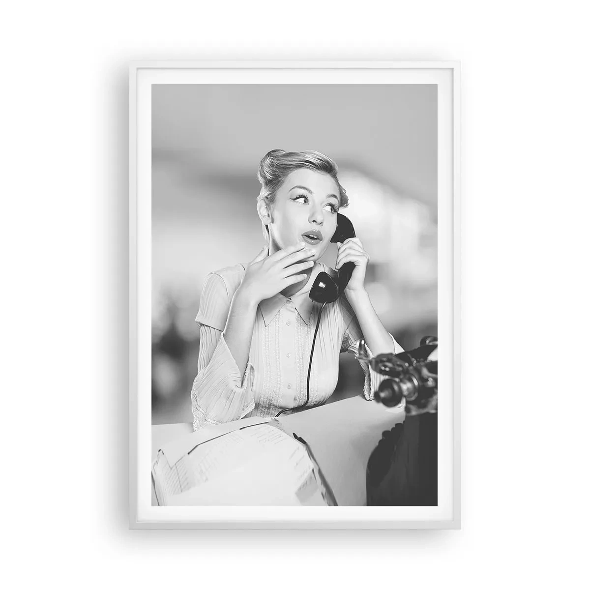 Poster in cornice bianca - Salve, qui gli anni '50 - 70x100 cm