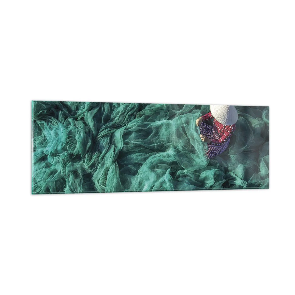 Quadro su vetro - Nel mare di reti - 90x30 cm