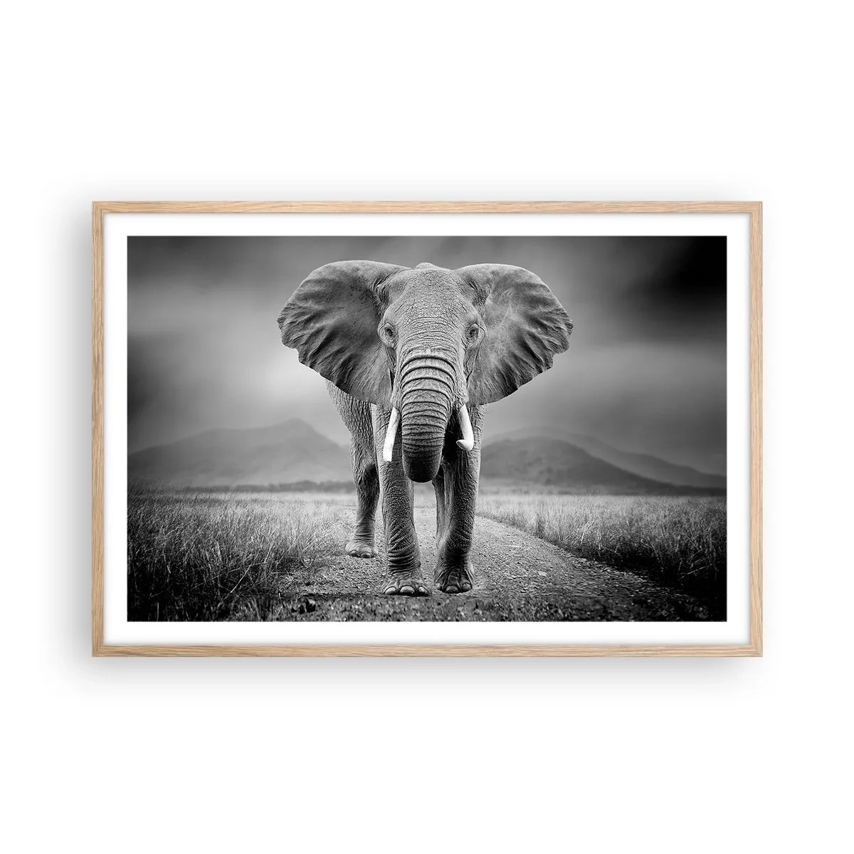 Poster in cornice rovere chiaro - Il padrone di casa dà il benvenuto - 91x61 cm