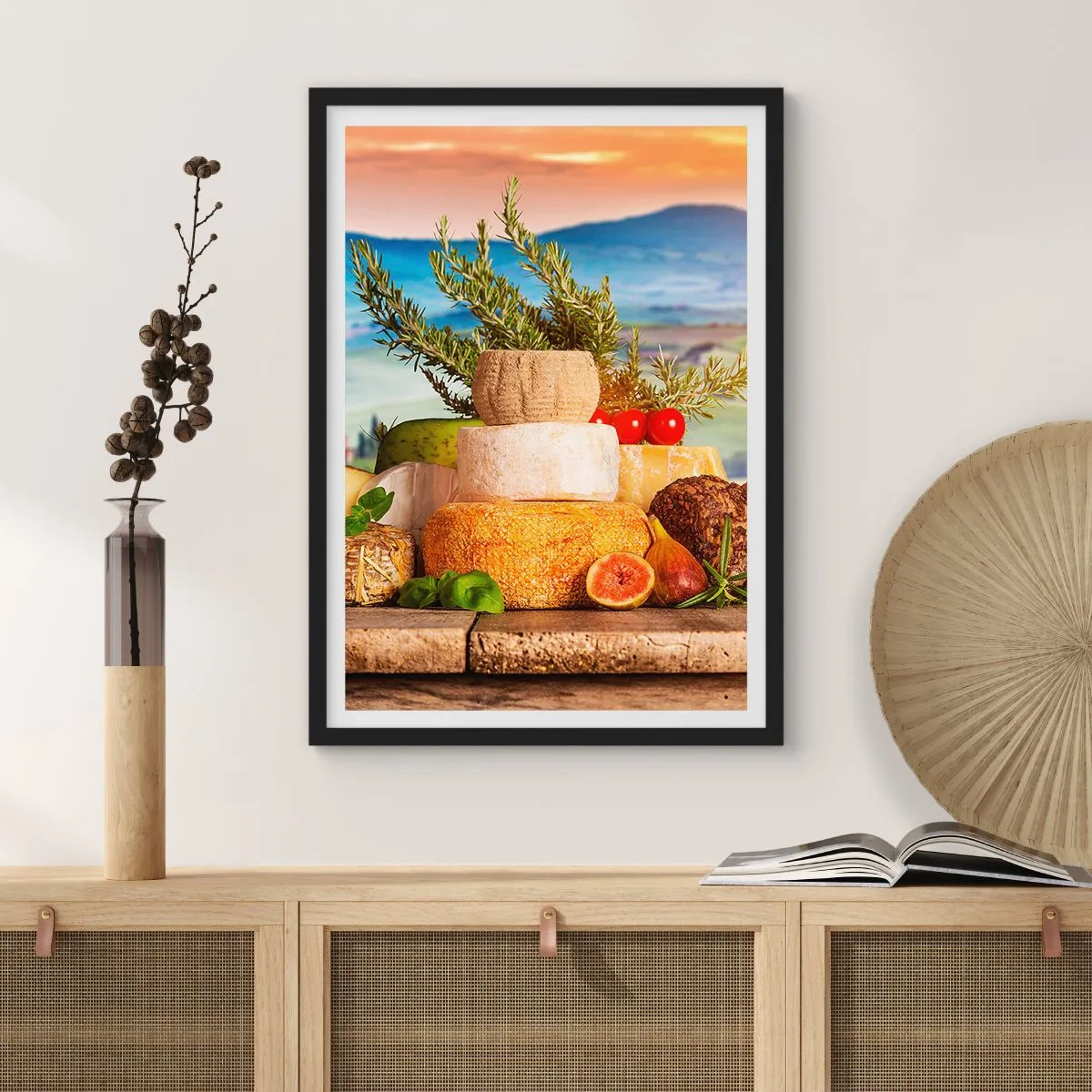 Poster in cornice nera - La gioia italiana della vita - 61x91 cm