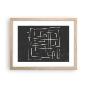 Poster in cornice rovere chiaro - Non è così semplice - 40x30 cm