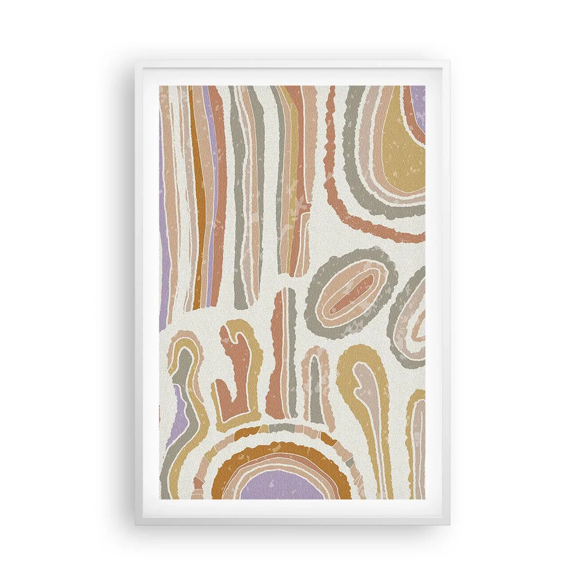 Poster in cornice bianca - Sezioni colorate - 61x91 cm