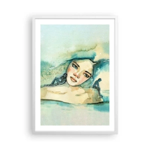 Poster in cornice bianca - Am I blue? - 50x70 cm