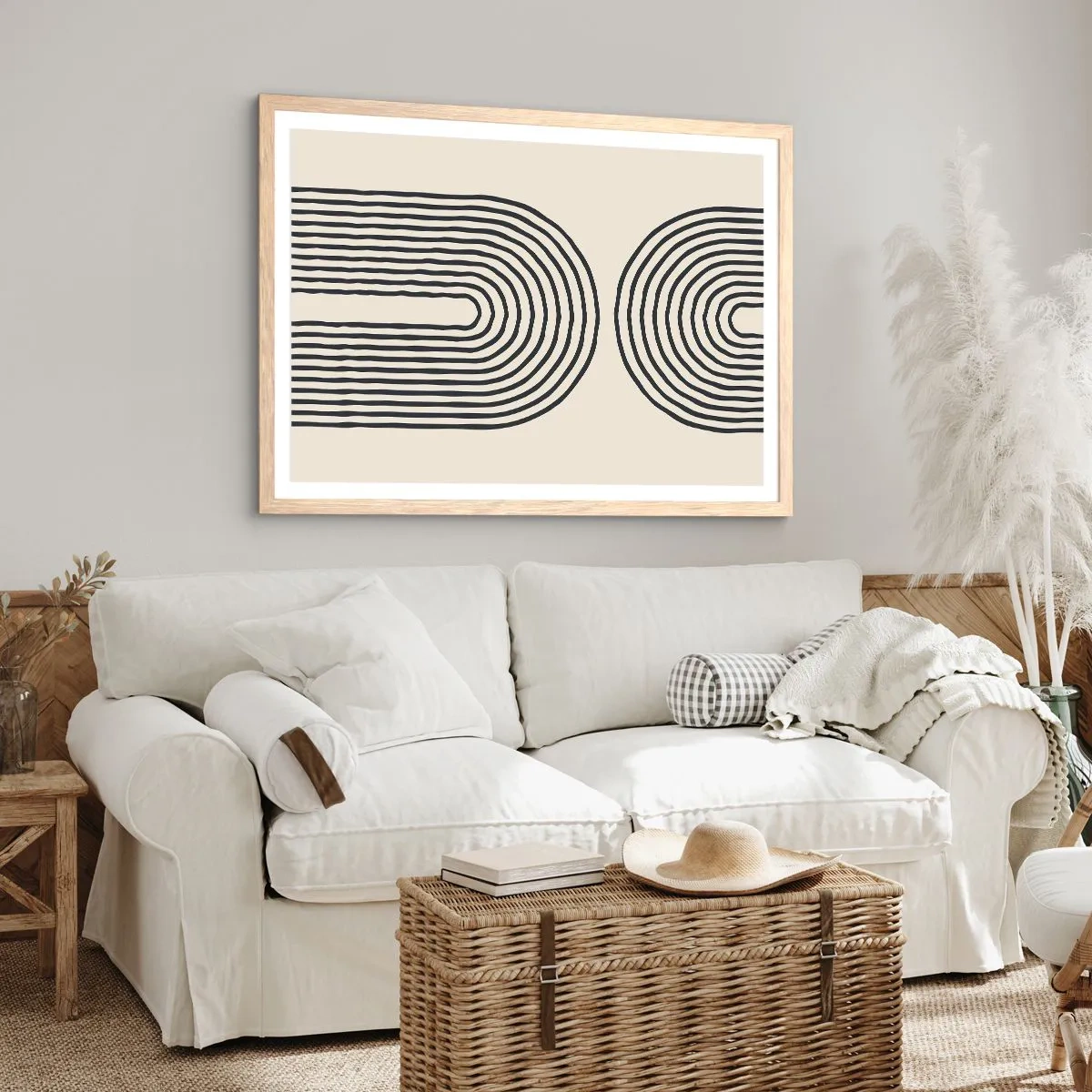 Poster in cornice rovere chiaro - Tra un attimo... - 70x50 cm