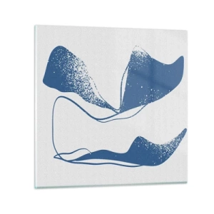 Quadro su vetro - Astrazione alata - 30x30 cm