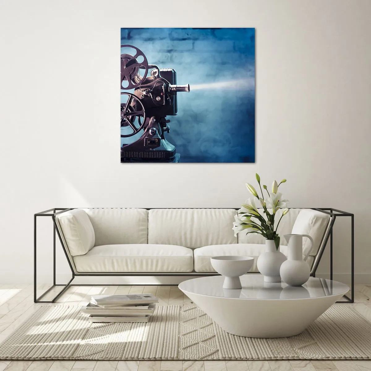 Quadro su vetro - Nel vecchio cinema - 60x60 cm