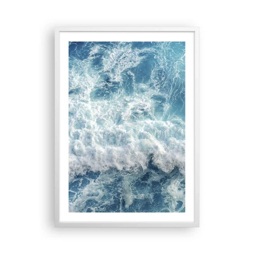 Poster in cornice bianca - Con gioia e saltellando - 50x70 cm