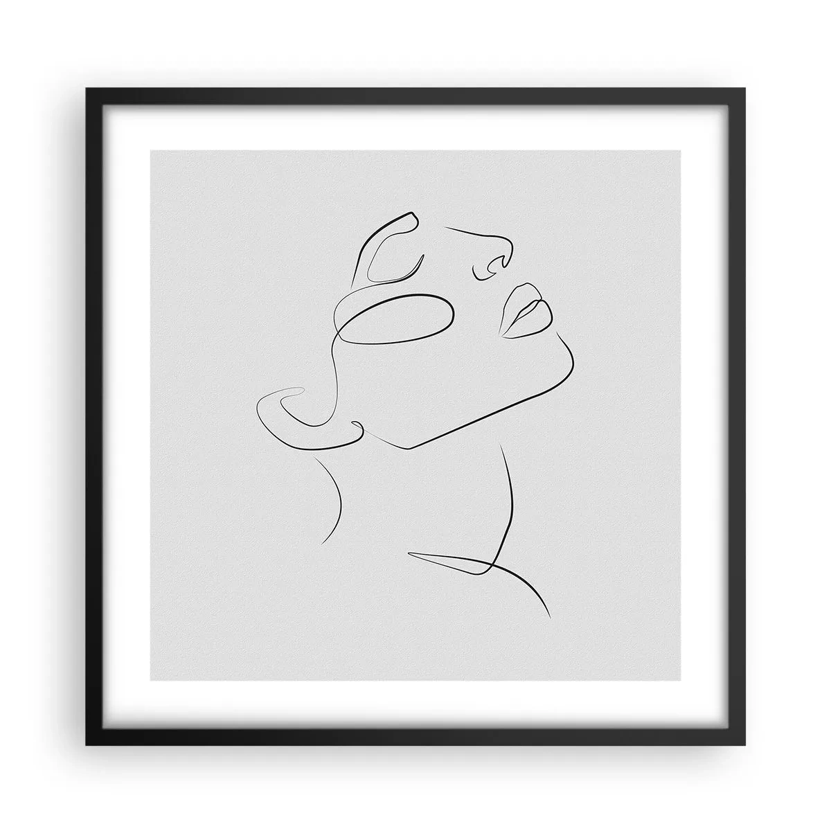 Poster in cornice nera - I meandri dei sogni - 50x50 cm