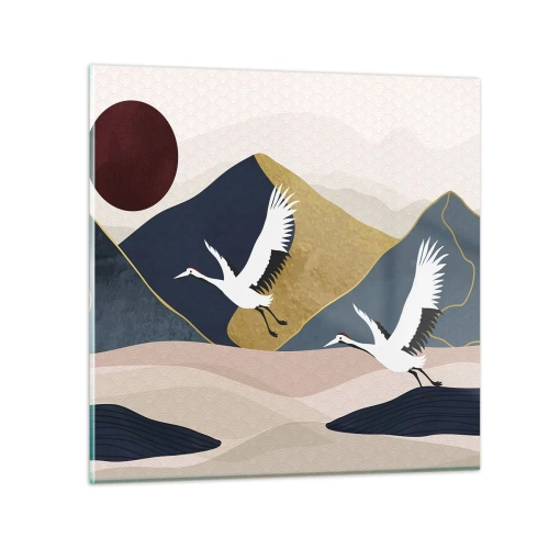 Quadro su vetro - E la giornata è nuovamente VOLATA - 30x30 cm
