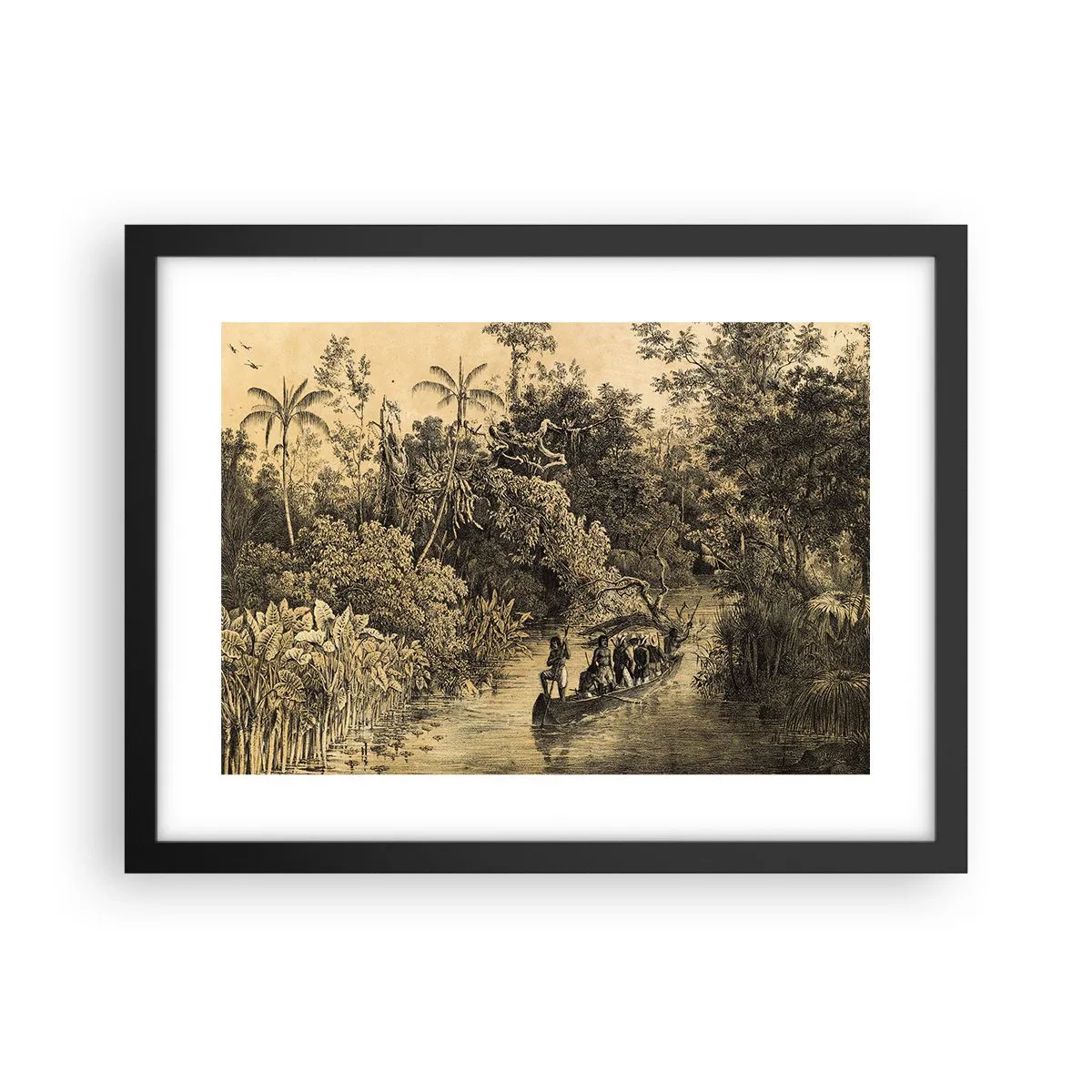 Poster in cornice nera - Viaggio alla fonte - 40x30 cm