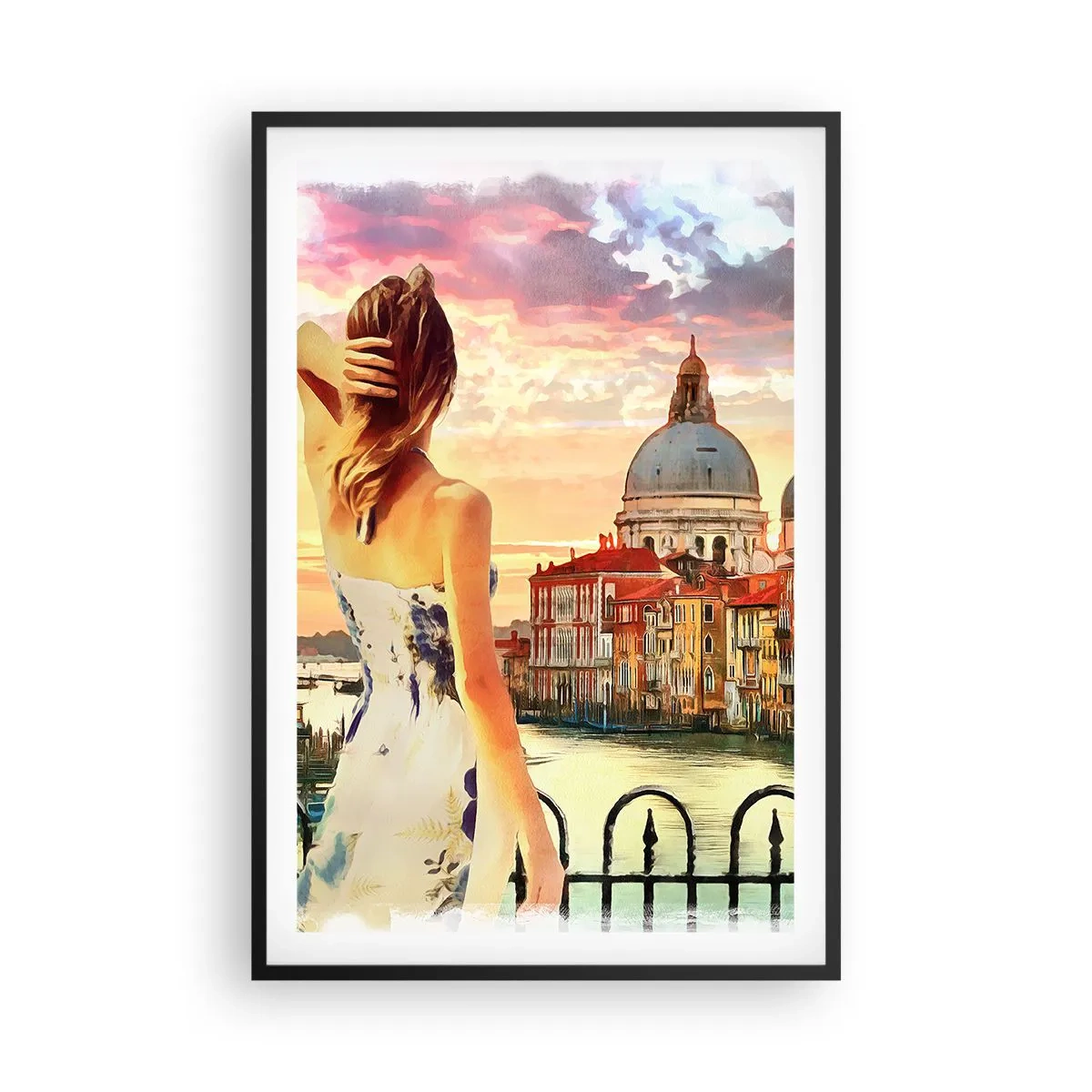 Poster in cornice nera - Se un'avventura allora solo a... - 61x91 cm