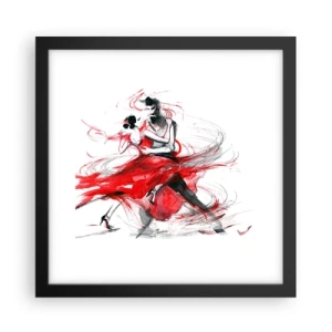Poster in cornice nera - Tango: il ritmo della passione - 30x30 cm