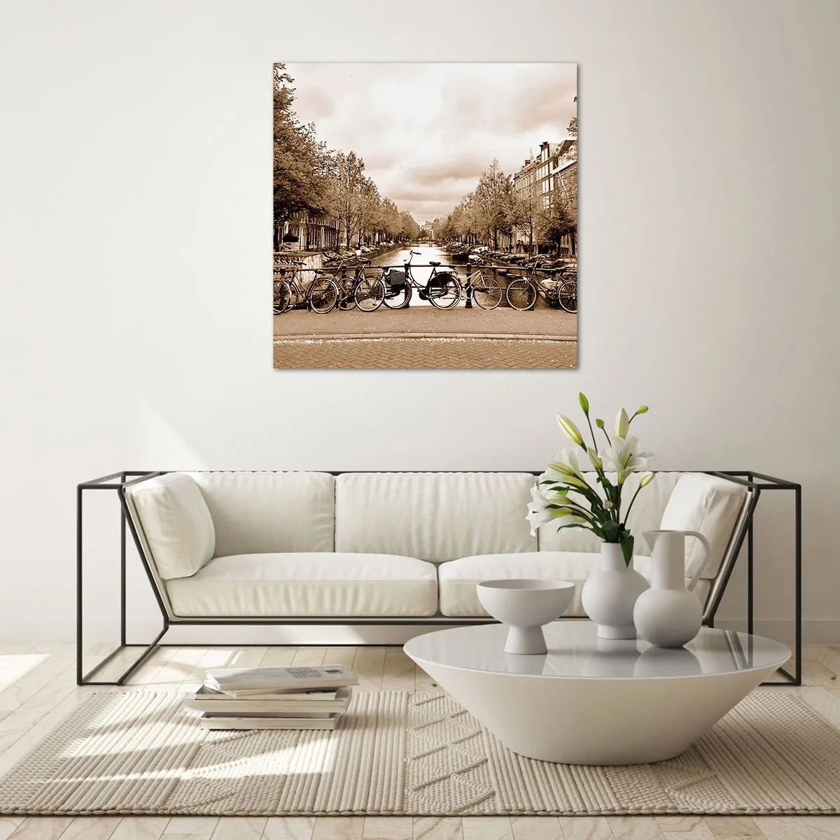 Quadro su vetro - Atmosfera olandese - 40x40 cm