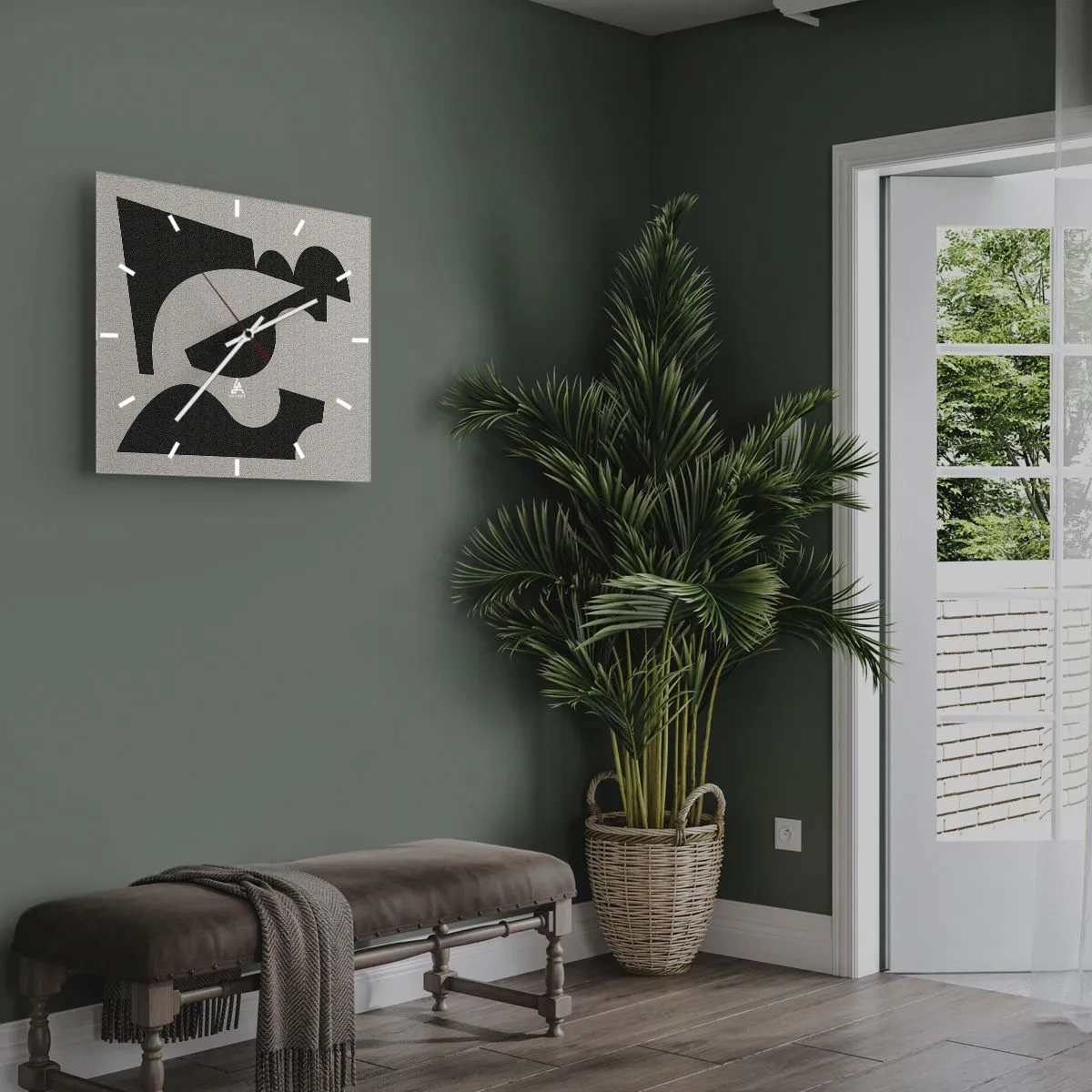 Orologio da parete - Orologio in Vetro - Kit di montaggio - 40x40 cm