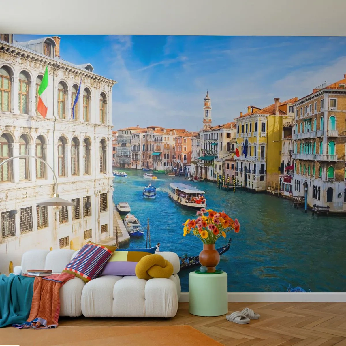 Fotomurali Premium Canvas - Una circolazione stradale unica al mondo - Venezia, Architettura, Canal Grande - 250x175 cm