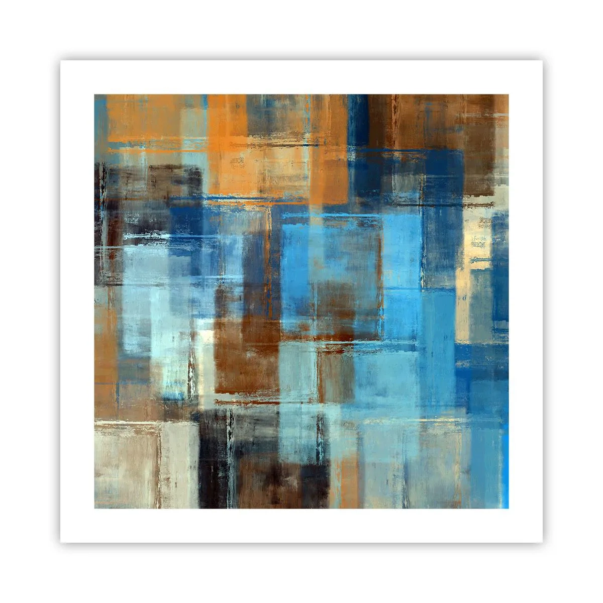 Poster - Attraverso la tenda blu - 50x50 cm