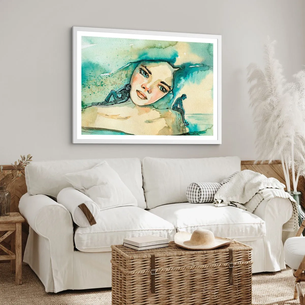 Poster in cornice bianca - Am I blue? - 40x30 cm