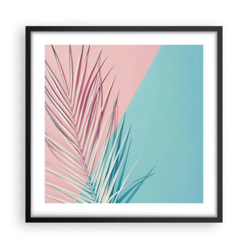 Poster in cornice nera - Impressione tropicale - 50x50 cm