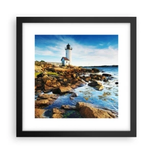 Poster in cornice nera - Tornate sani e salvi, vi aspetto - 30x30 cm