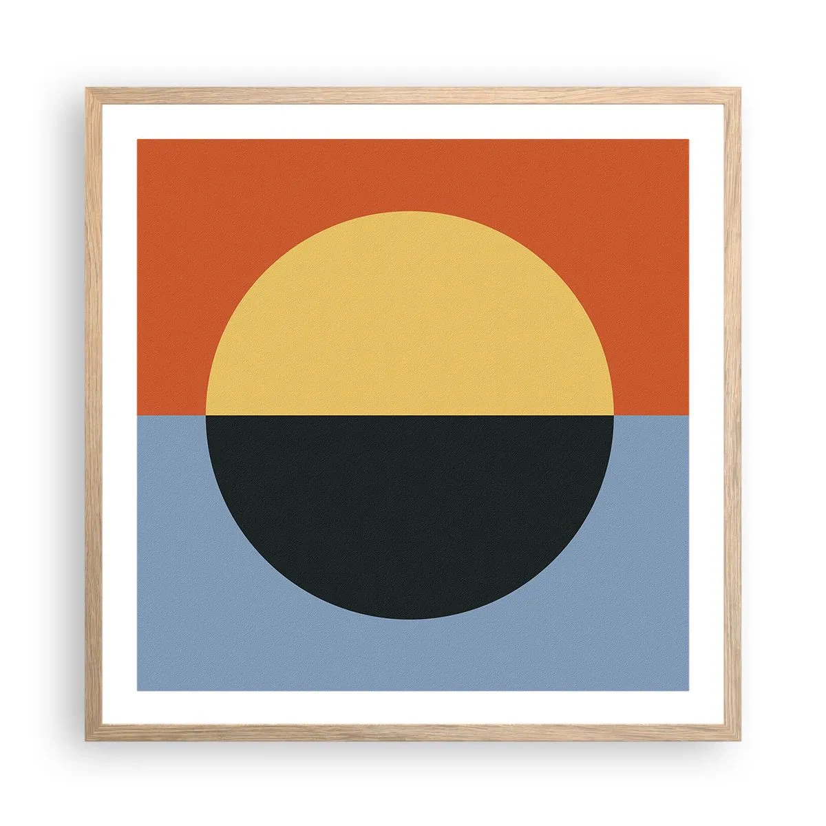 Poster in cornice rovere chiaro - Composizione di caldo e freddo - 60x60 cm