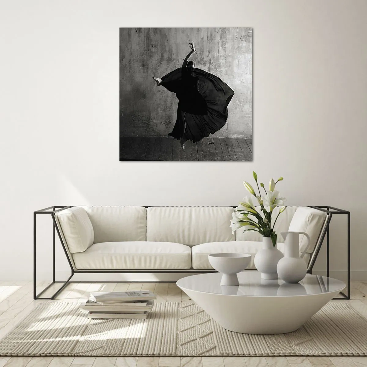 Quadro su vetro - Fasce piene di passione - 70x70 cm