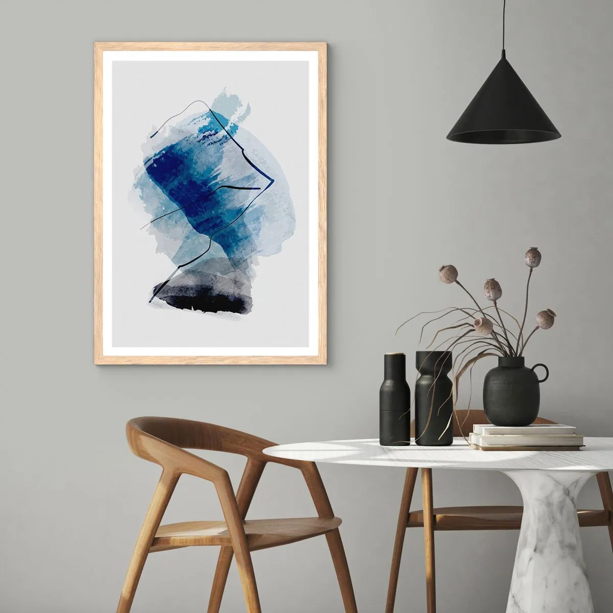Poster in cornice rovere chiaro - Monte di ghiaccio - 40x50 cm