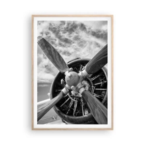 Poster in cornice rovere chiaro - Il dominatore dell'aria - 70x100 cm