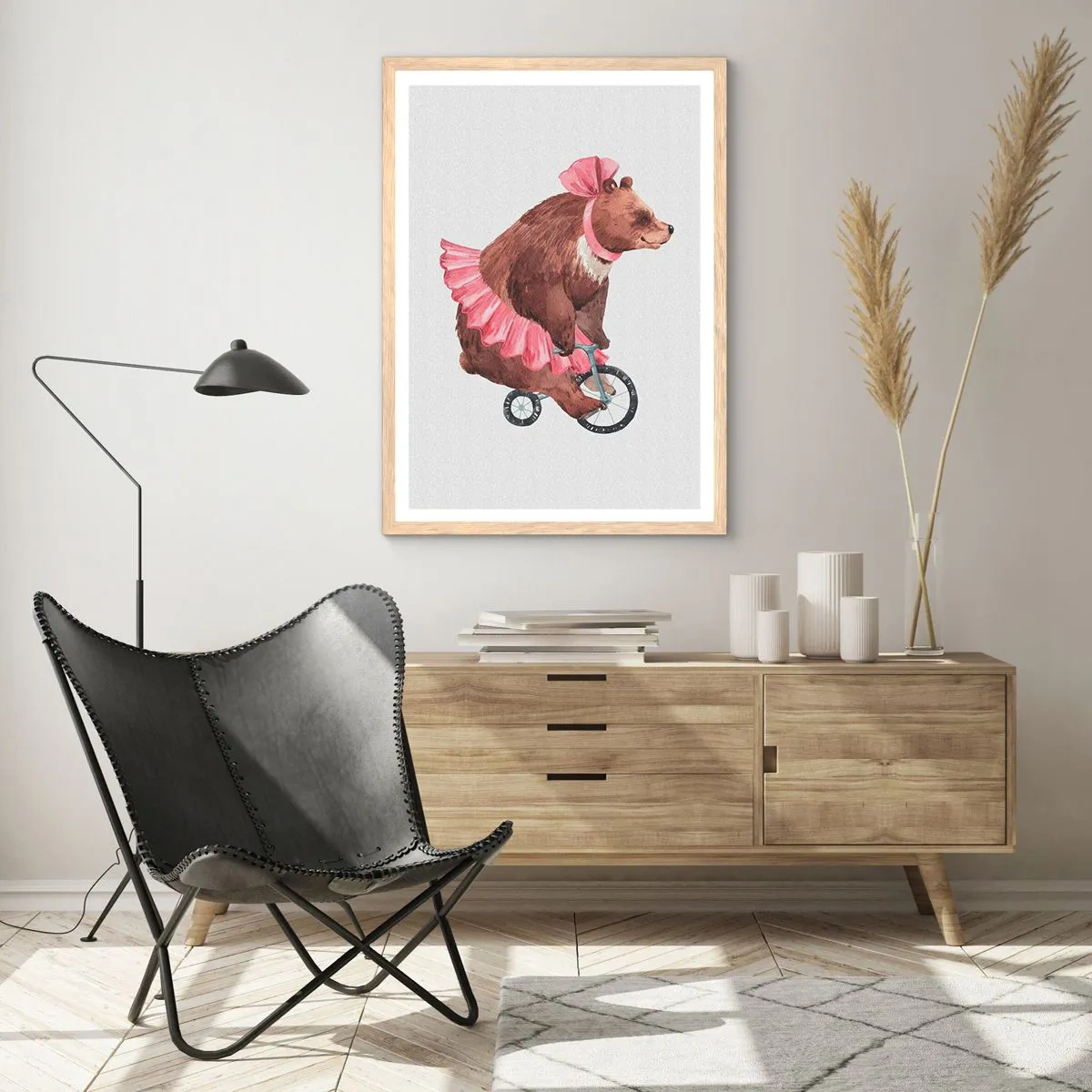 Poster in cornice rovere chiaro - Evviva il circo! - 50x70 cm