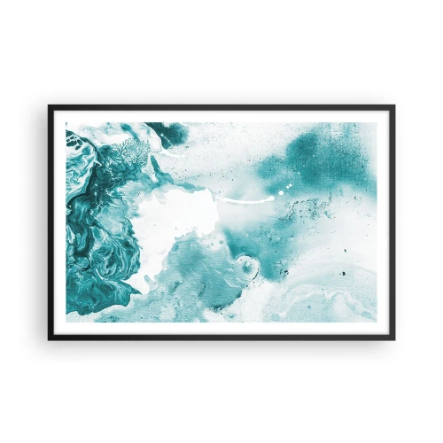 Poster in cornice nera - Palude blu - 91x61 cm