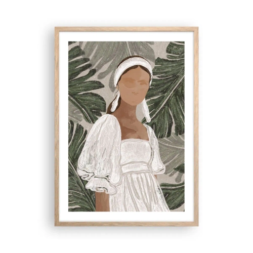 Poster in cornice rovere chiaro - Ritratto esotico - 50x70 cm