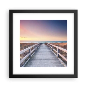 Poster in cornice nera - Aurora serale baltica - 30x30 cm