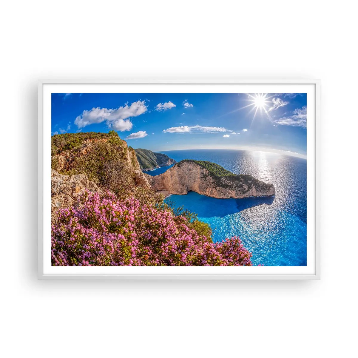 Poster in cornice bianca - Le mie grosse vacanze greche - 100x70 cm