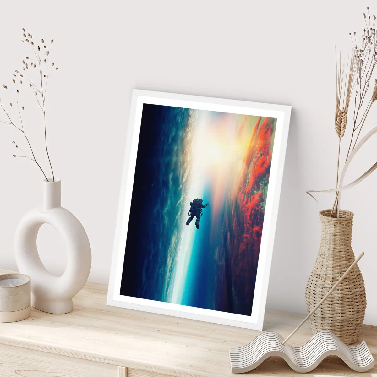 Poster in cornice bianca - Affrontando l'universo - 50x70 cm
