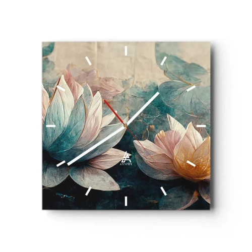 Orologio da parete - Orologio in Vetro - Le stelle del lago - 40x40 cm