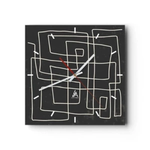 Orologio da parete - Orologio in Vetro - Non è così semplice - 40x40 cm
